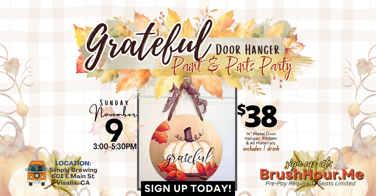 🍂Grateful Paint & Pints Party 11/9/25🧡🍺