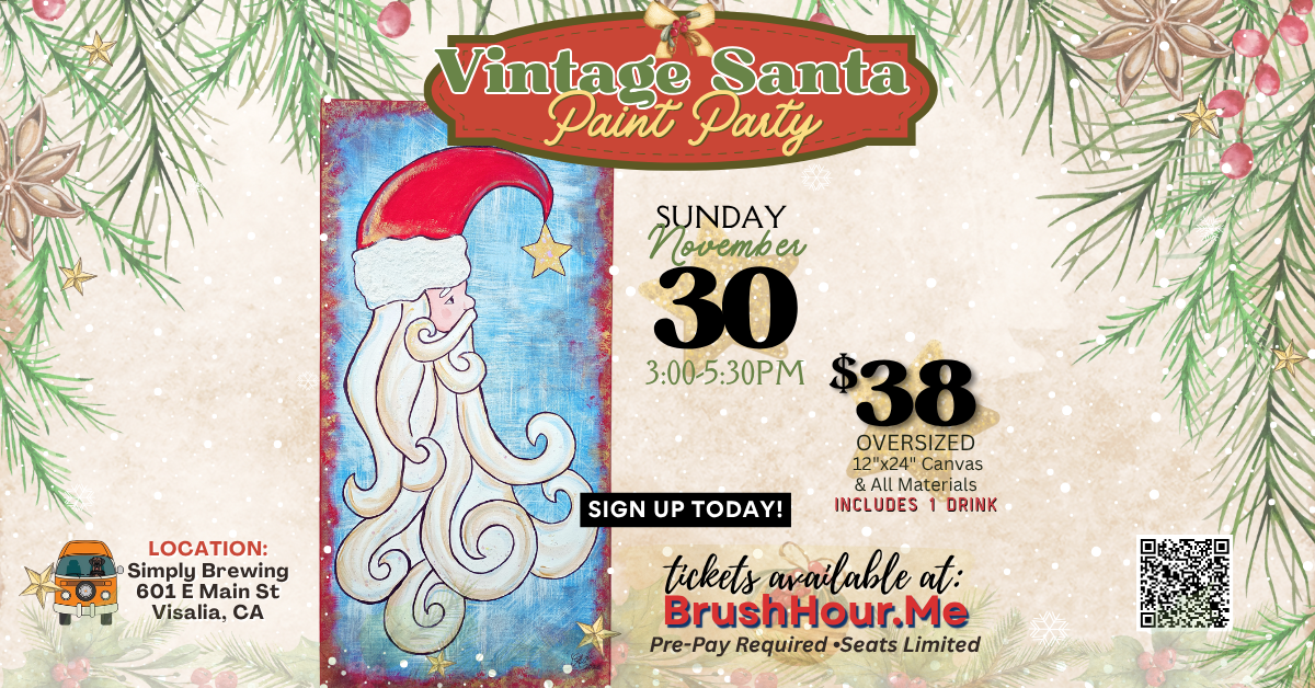 Vintage Santa Paint & Sip Party 11/30/25
