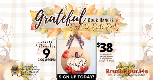 🍂Grateful Paint & Pints Party 11/9/25🧡🍺