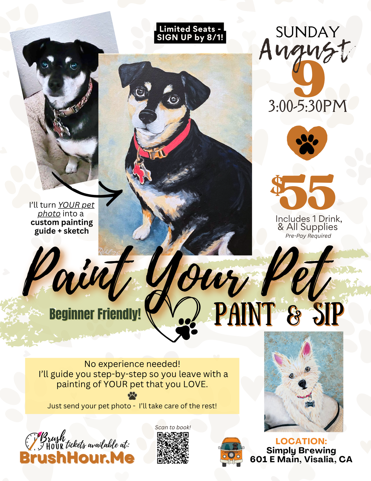 Paint Your Pet | Aug 9 | Simply Brewing, Visalia