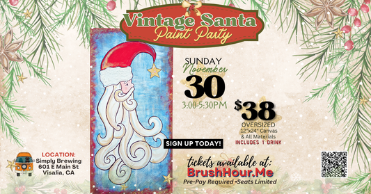 Vintage Santa Paint & Sip Party 11/30/25
