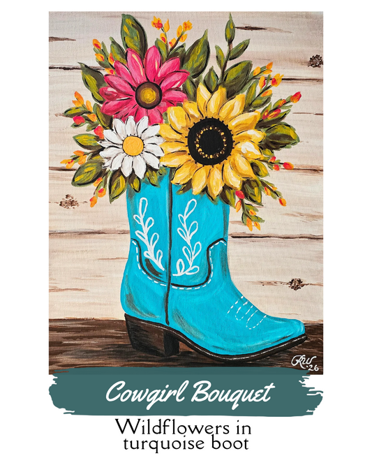 Boots & Blooms | Paint & Sip at Simply Brewing | Visalia