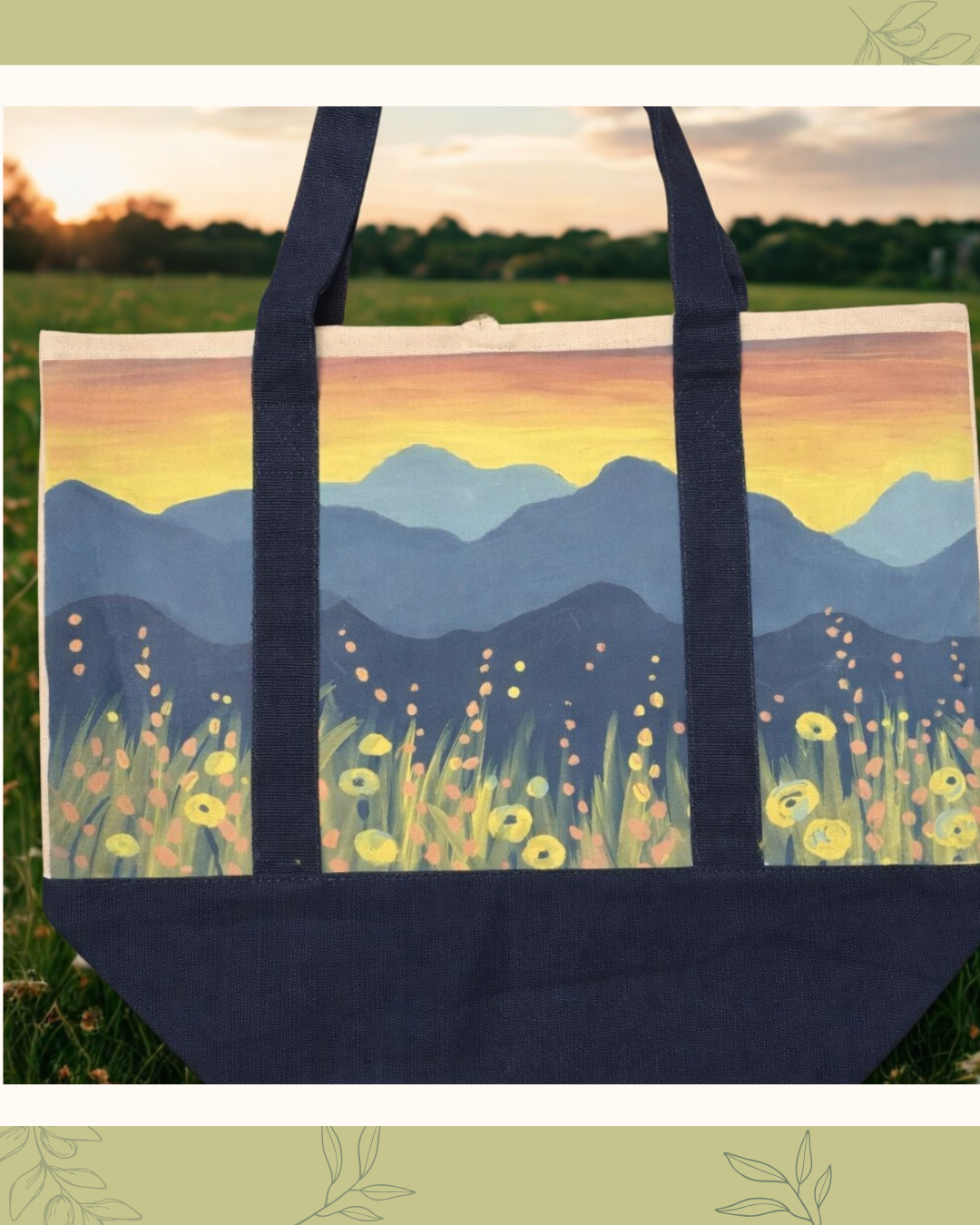 Mountain Escape Tote Bag 🏔️🎨Paint & Sip 3/8 at Simply Brewing